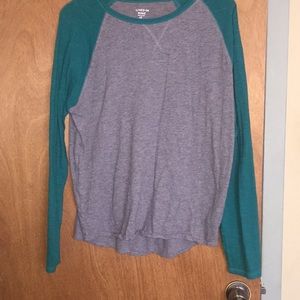 Teal & Gray long sleeve